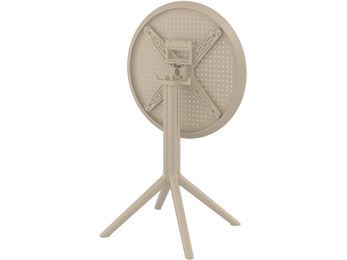 Table d'appoint de jardin - rond - Plastique - Taupe - Sky