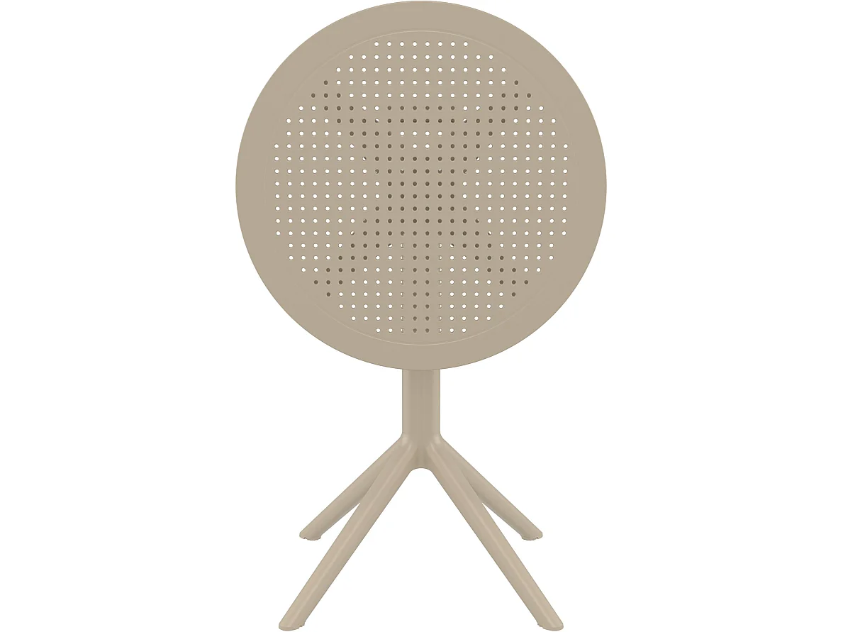 Table d'appoint de jardin - rond - Plastique - Taupe - Sky