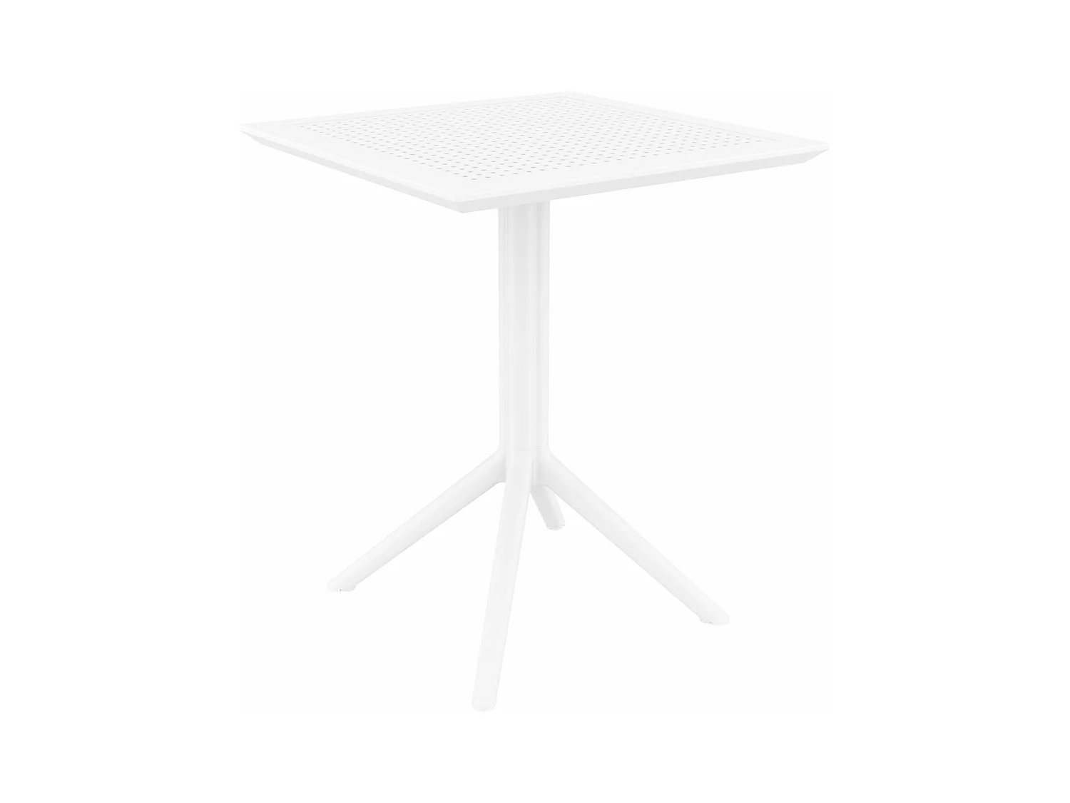 Table d'appoint de jardin - carré - Plastique - 60 x 60 cm - Blanc - Sky