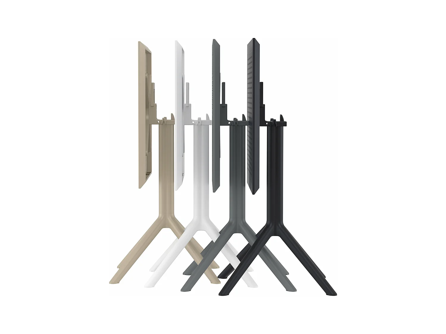 Gartenbeistelltisch - eckig - Kunststoff - 60 x 60 cm - weiß - Sky