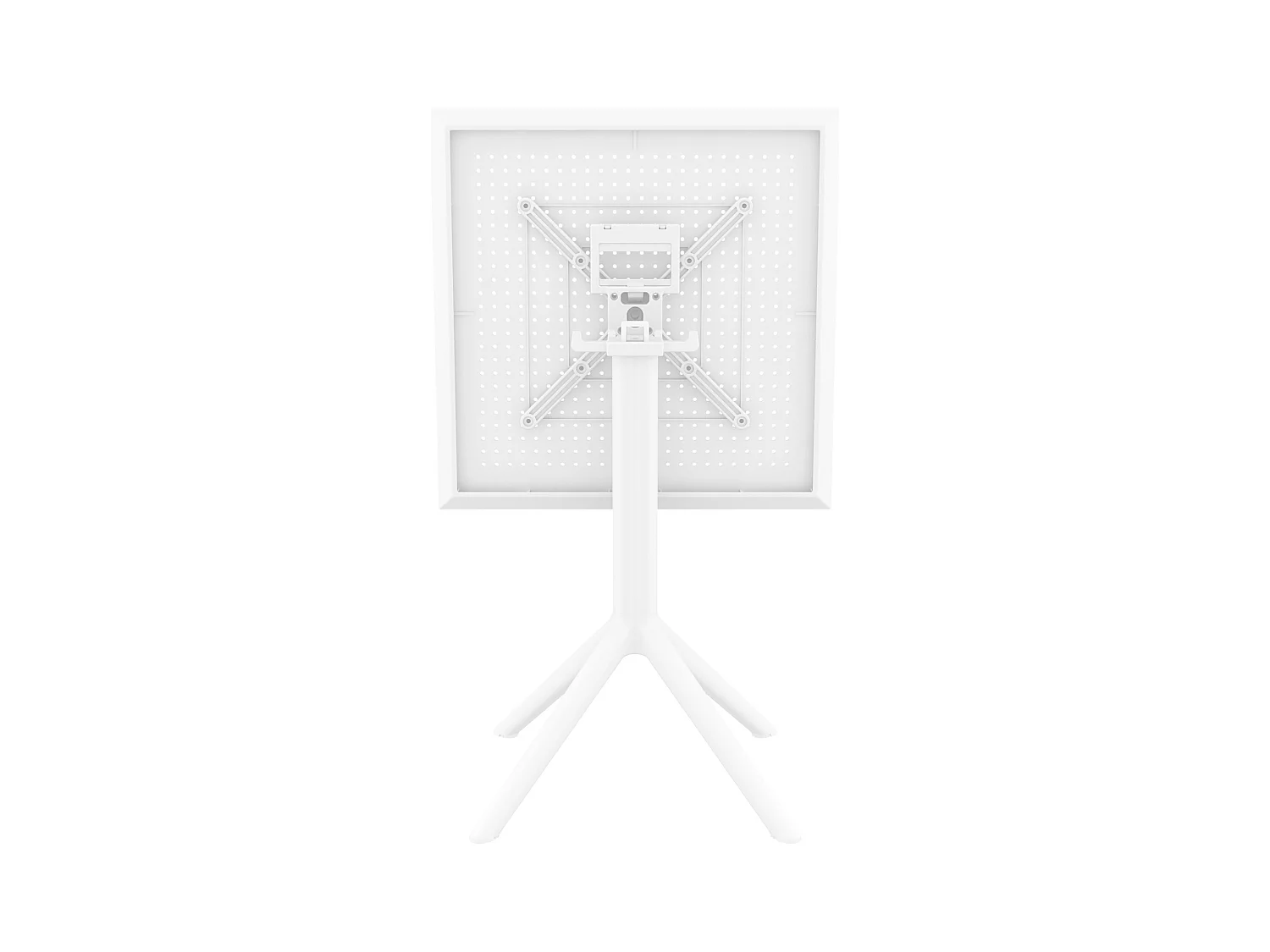 Gartenbeistelltisch - eckig - Kunststoff - 60 x 60 cm - weiß - Sky