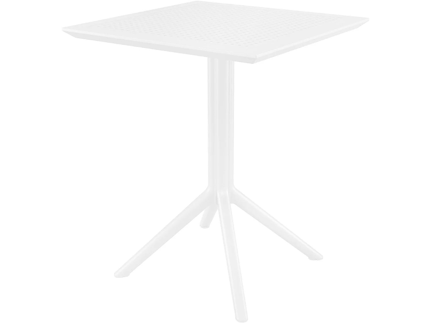 Table d'appoint de jardin - carré - Plastique - 60 x 60 cm - Blanc - Sky