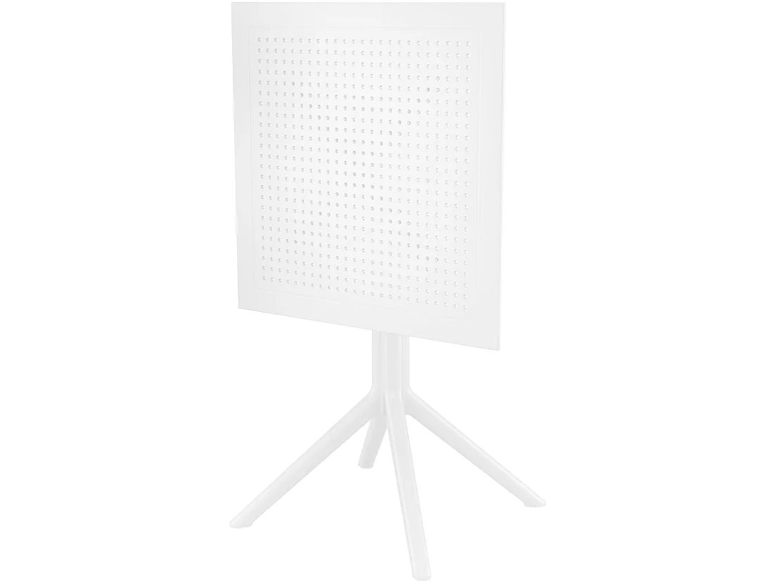 Table d'appoint de jardin - carré - Plastique - 60 x 60 cm - Blanc - Sky