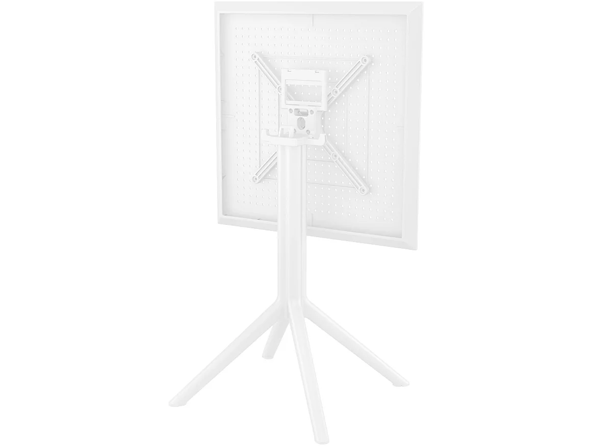Table d'appoint de jardin - carré - Plastique - 60 x 60 cm - Blanc - Sky