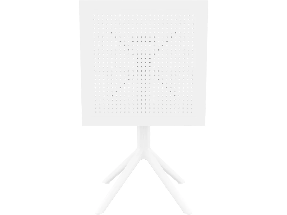 Table d'appoint de jardin - carré - Plastique - 60 x 60 cm - Blanc - Sky