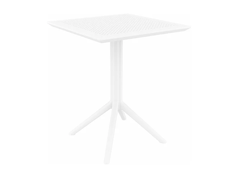 Table d'appoint de jardin - carré - Plastique - 60 x 60 cm - Blanc - Sky