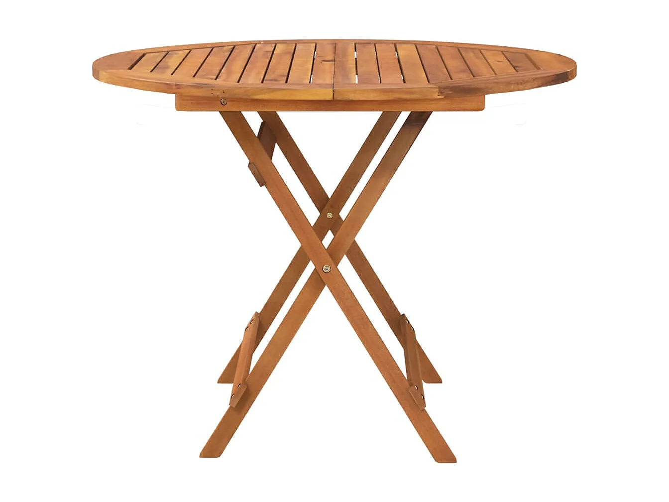 Table pliable de jardin Ø 90x75 cm Bois d'acacia solide