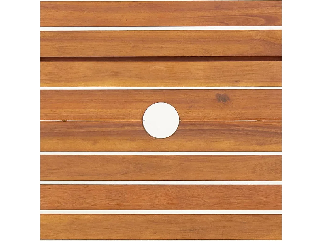 Tavolo da Giardino Pieghevole Ø 90x75 cm Legno Massello Acacia