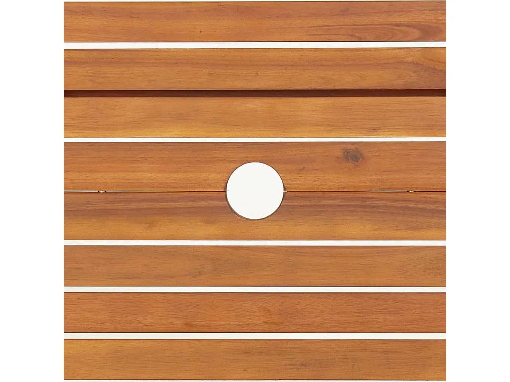 Tavolo da Giardino Pieghevole Ø 90x75 cm Legno Massello Acacia