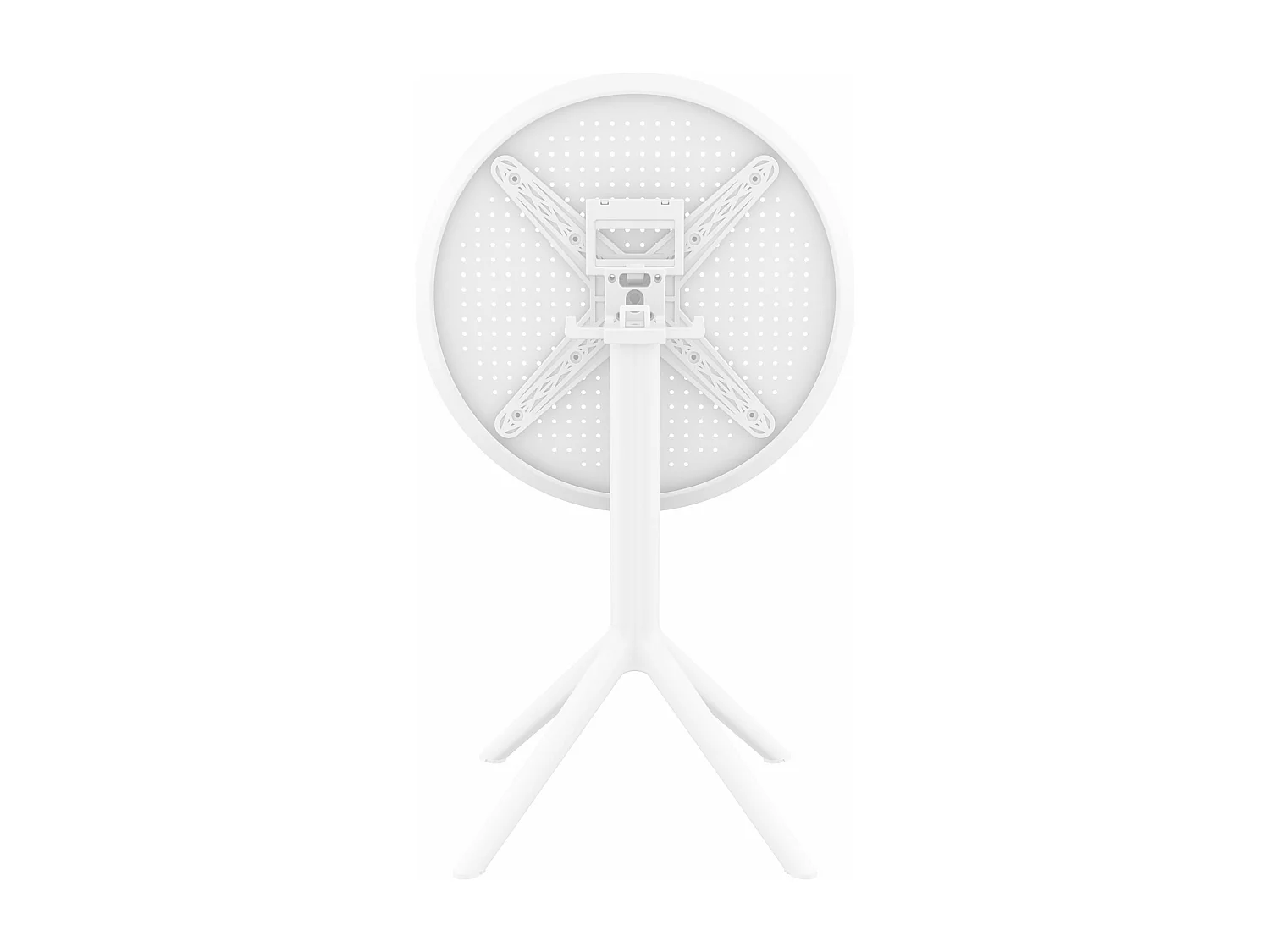 Table d'appoint de jardin - rond - Plastique - Blanc - Sky