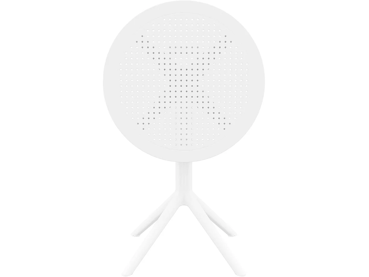 Table d'appoint de jardin - rond - Plastique - Blanc - Sky
