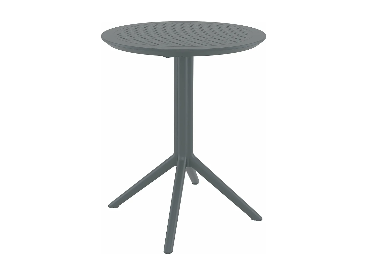 Table d'appoint de jardin - rond - Plastique - Gris foncé - Sky