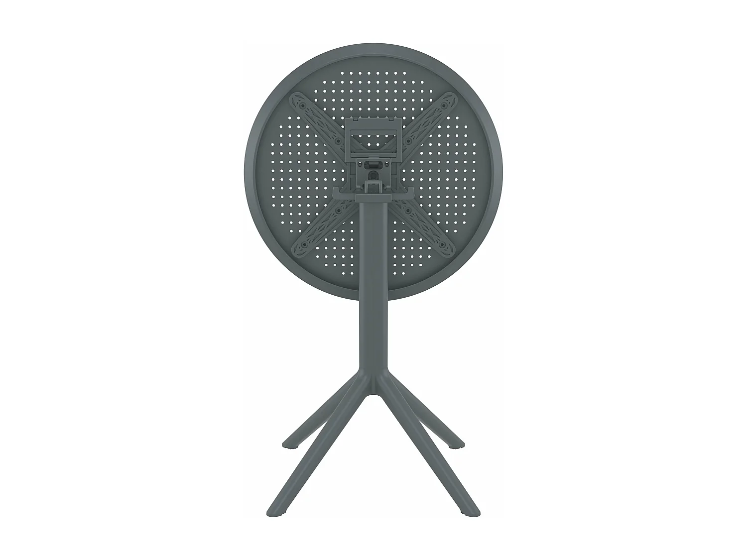 Table d'appoint de jardin - rond - Plastique - Gris foncé - Sky