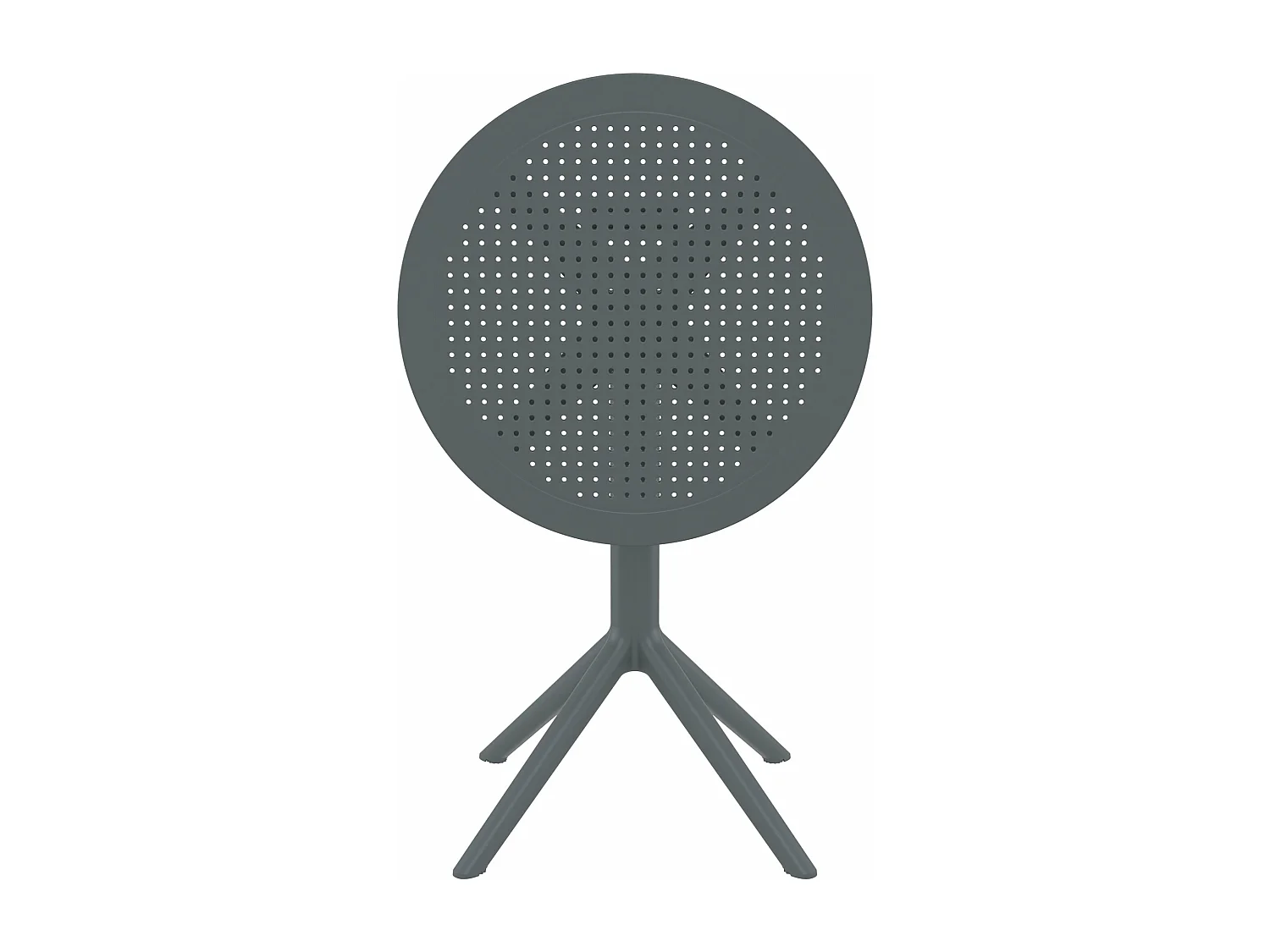 Table d'appoint de jardin - rond - Plastique - Gris foncé - Sky