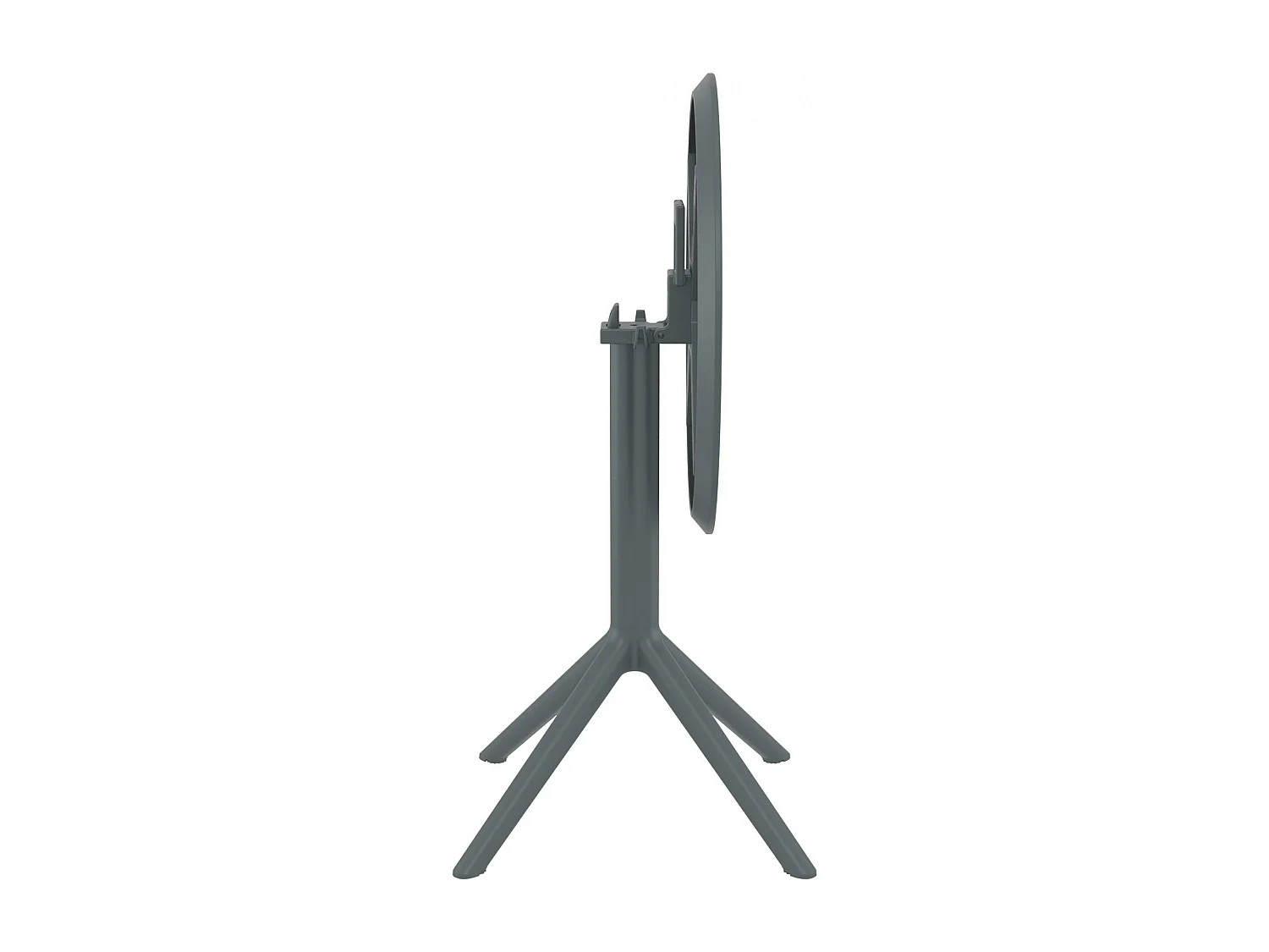 Table d'appoint de jardin - rond - Plastique - Gris foncé - Sky