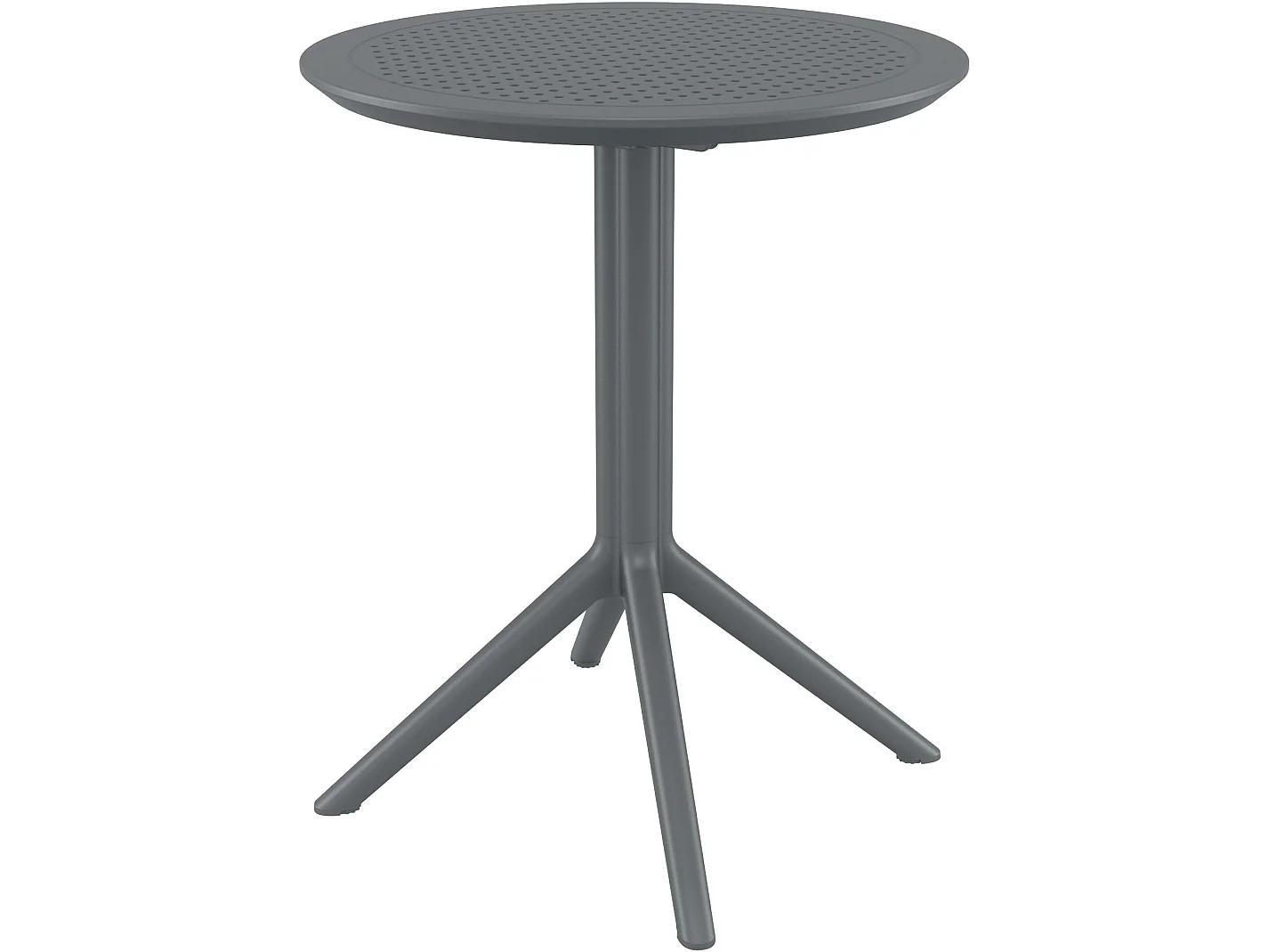 Table d'appoint de jardin - rond - Plastique - Gris foncé - Sky