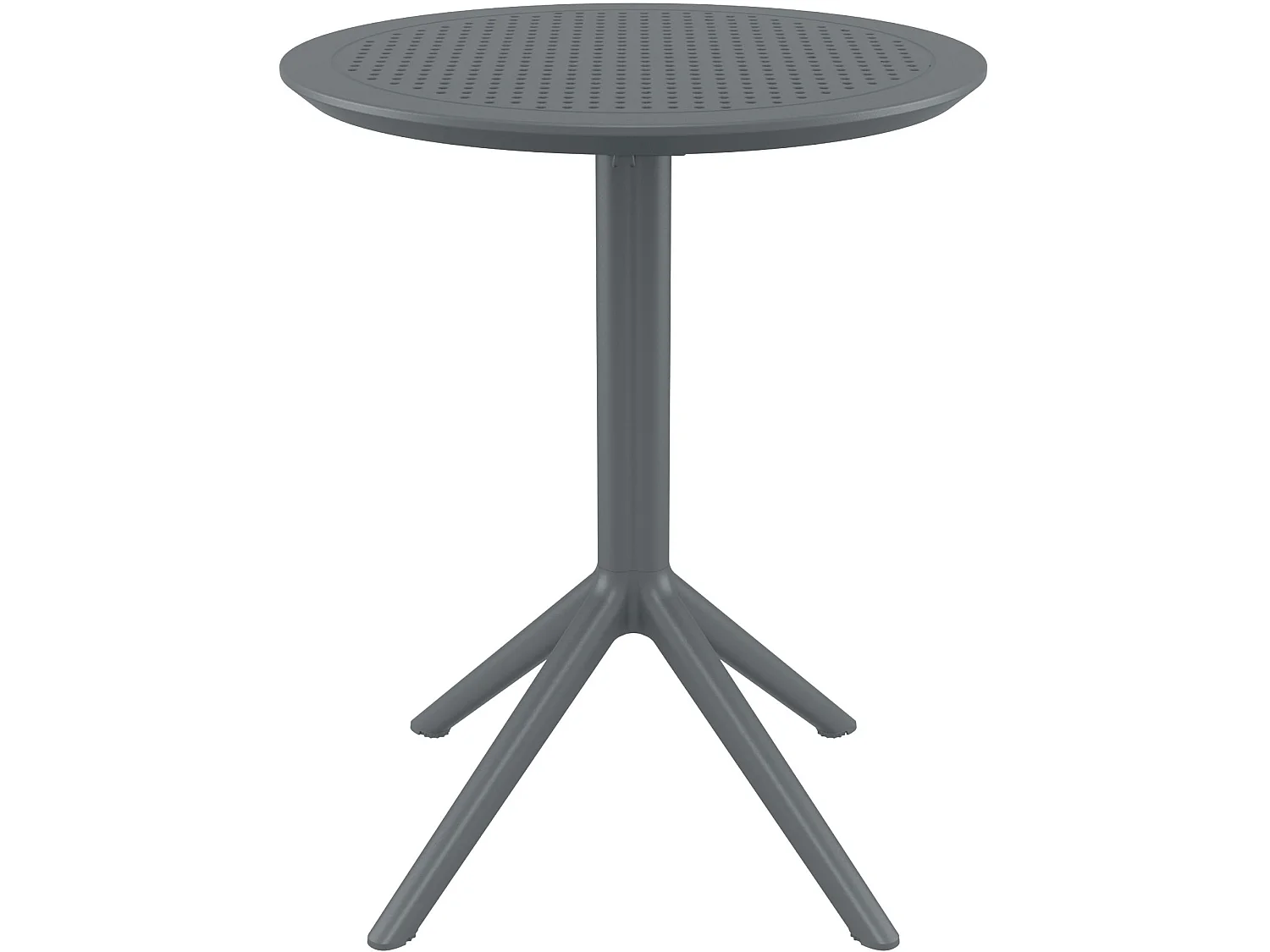 Table d'appoint de jardin - rond - Plastique - Gris foncé - Sky
