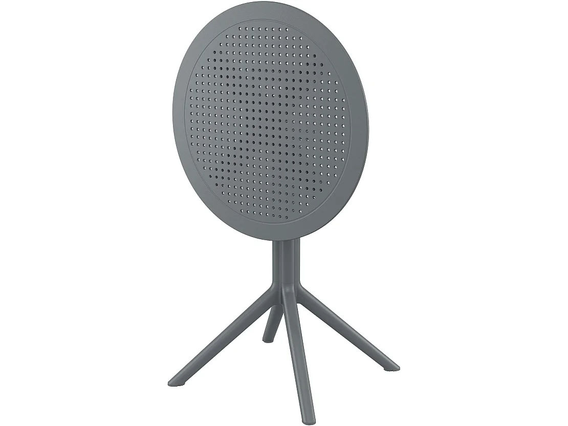 Table d'appoint de jardin - rond - Plastique - Gris foncé - Sky