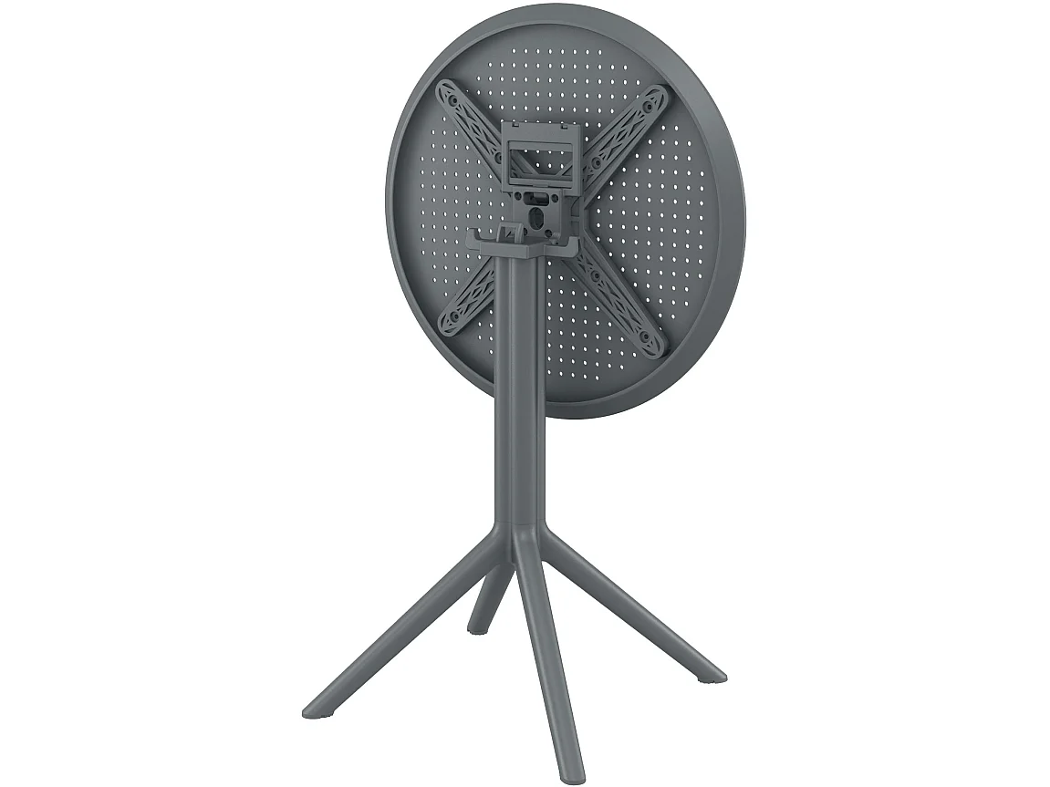 Table d'appoint de jardin - rond - Plastique - Gris foncé - Sky
