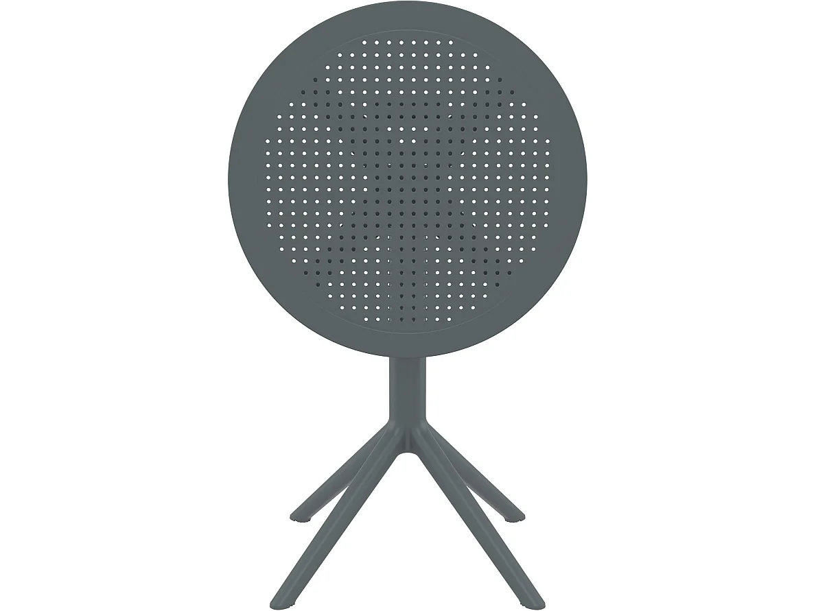Table d'appoint de jardin - rond - Plastique - Gris foncé - Sky