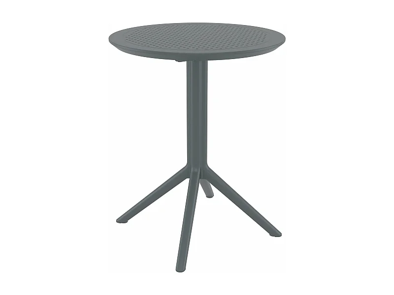 Table d'appoint de jardin - rond - Plastique - Gris foncé - Sky