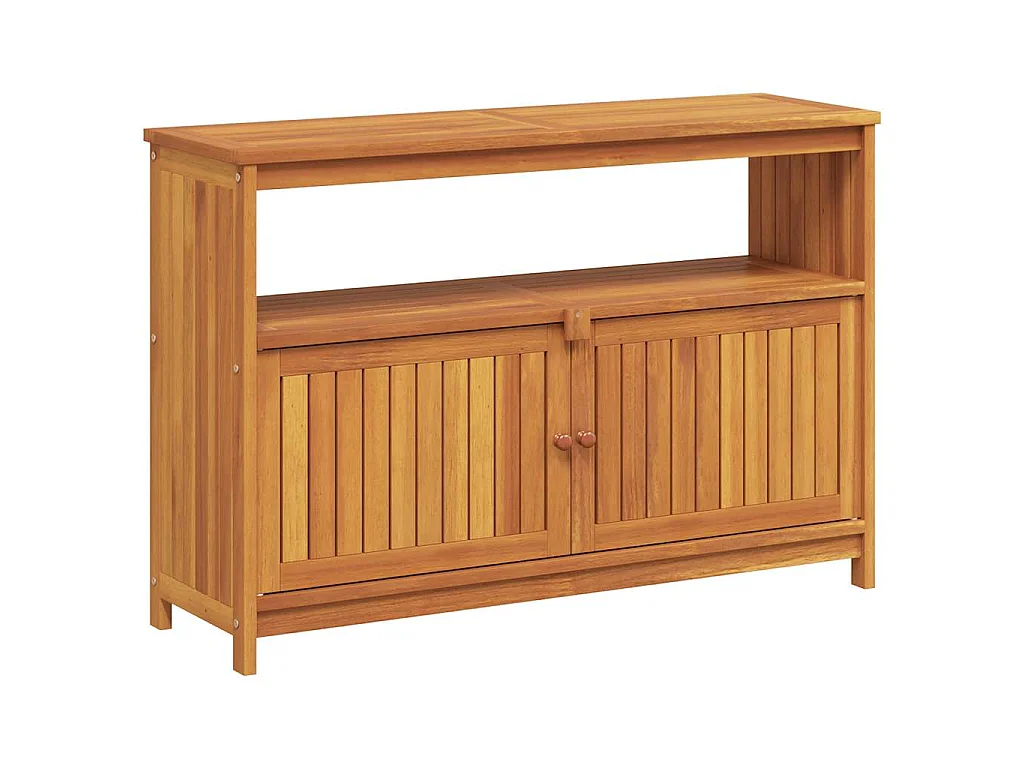 Mesa consola de jardín madera maciza acacia 110x35x75 cm