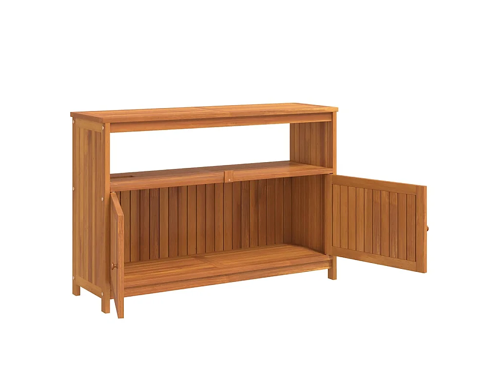 Mesa consola de jardín madera maciza acacia 110x35x75 cm
