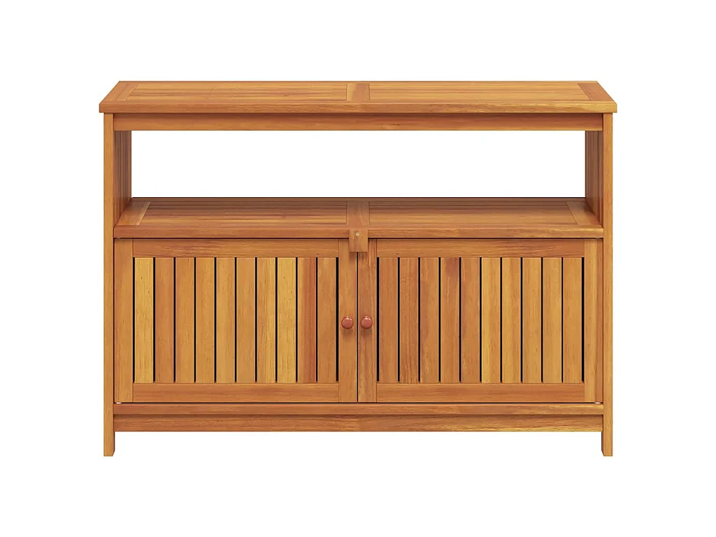 Mesa consola de jardín madera maciza acacia 110x35x75 cm