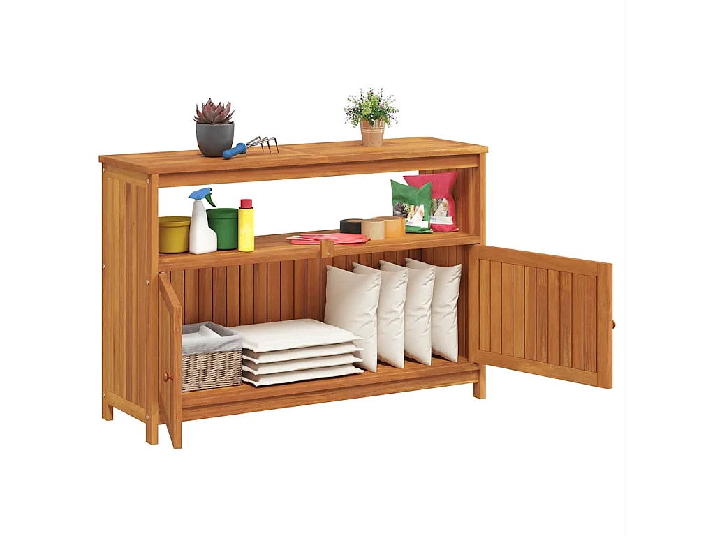 Mesa consola de jardín madera maciza acacia 110x35x75 cm