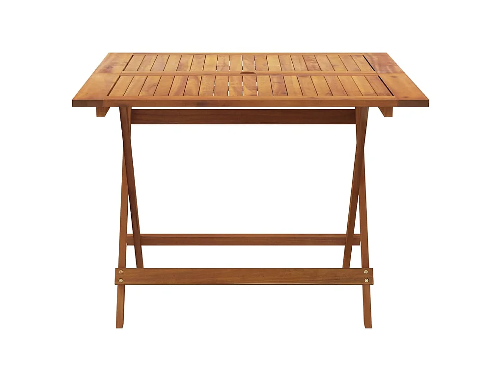 Table pliable de jardin 90x90x75 cm bois d'acacia solide