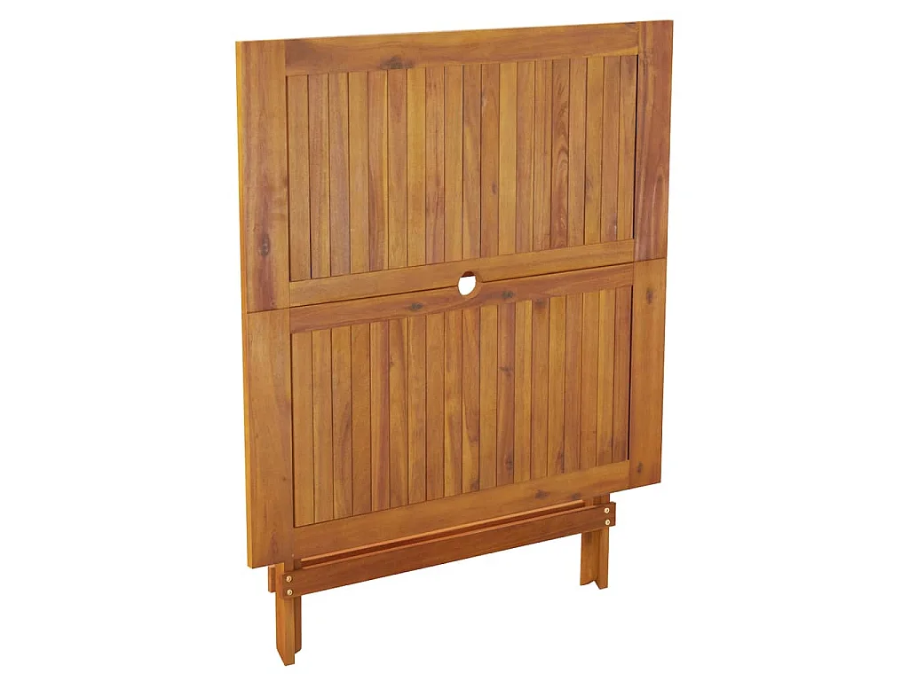 Table pliable de jardin 90x90x75 cm bois d'acacia solide