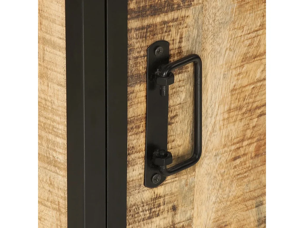 Mobile da Bagno 40x30x50 cm in Legno Massello di Mango e Ferro