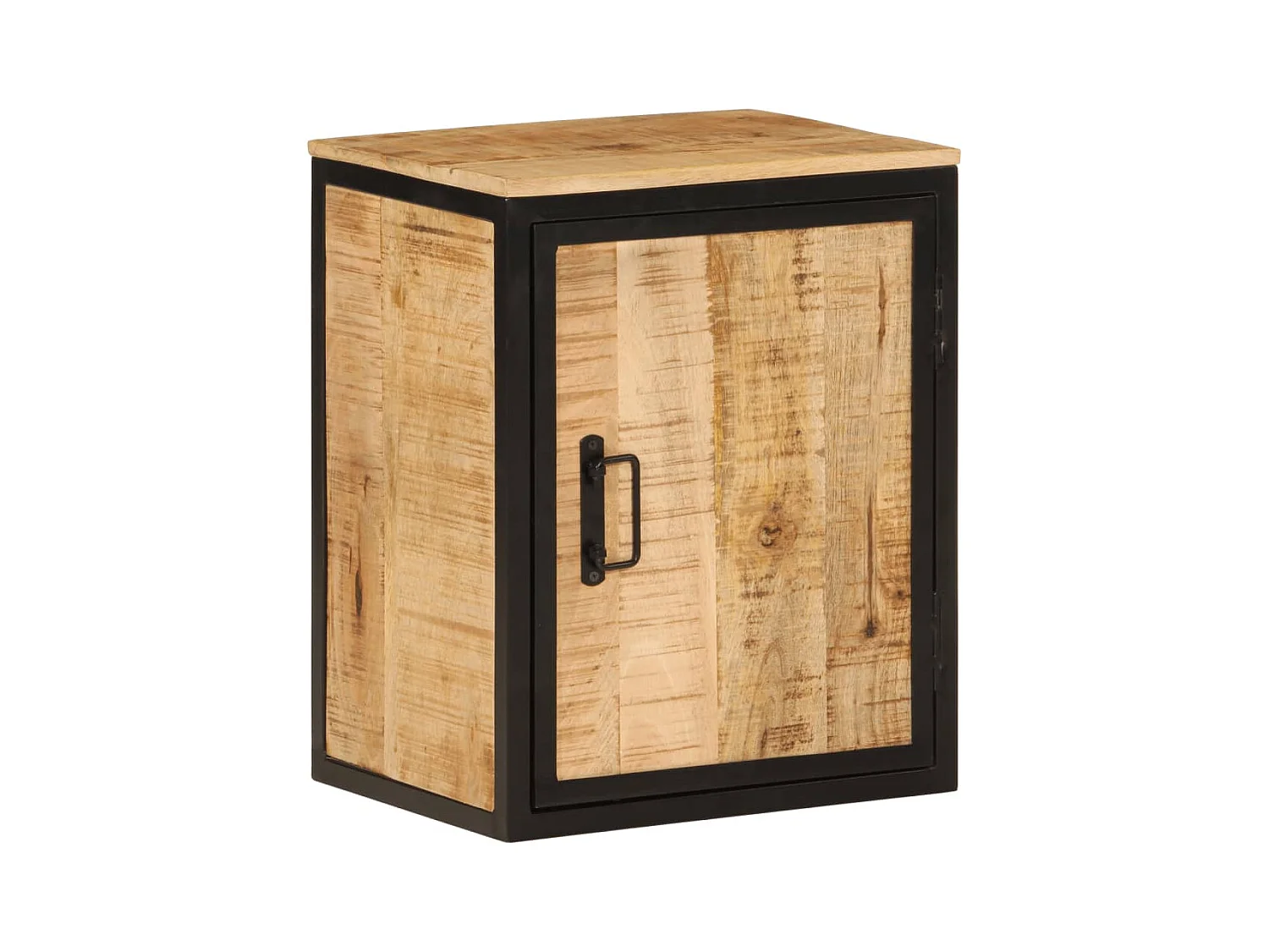 Armoire de salle de bain 40x30x50cm bois massif manguier et fer