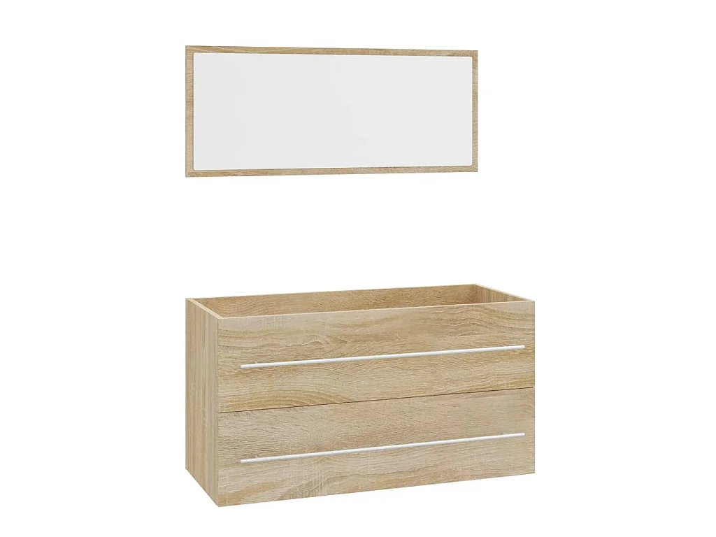 3-delige Badkamermeubelset sonoma eikenkleurig
