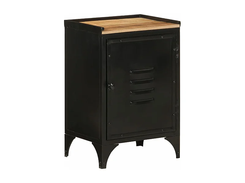 Armoire de salle de bain 40x30x60 cm fer et bois de manguier