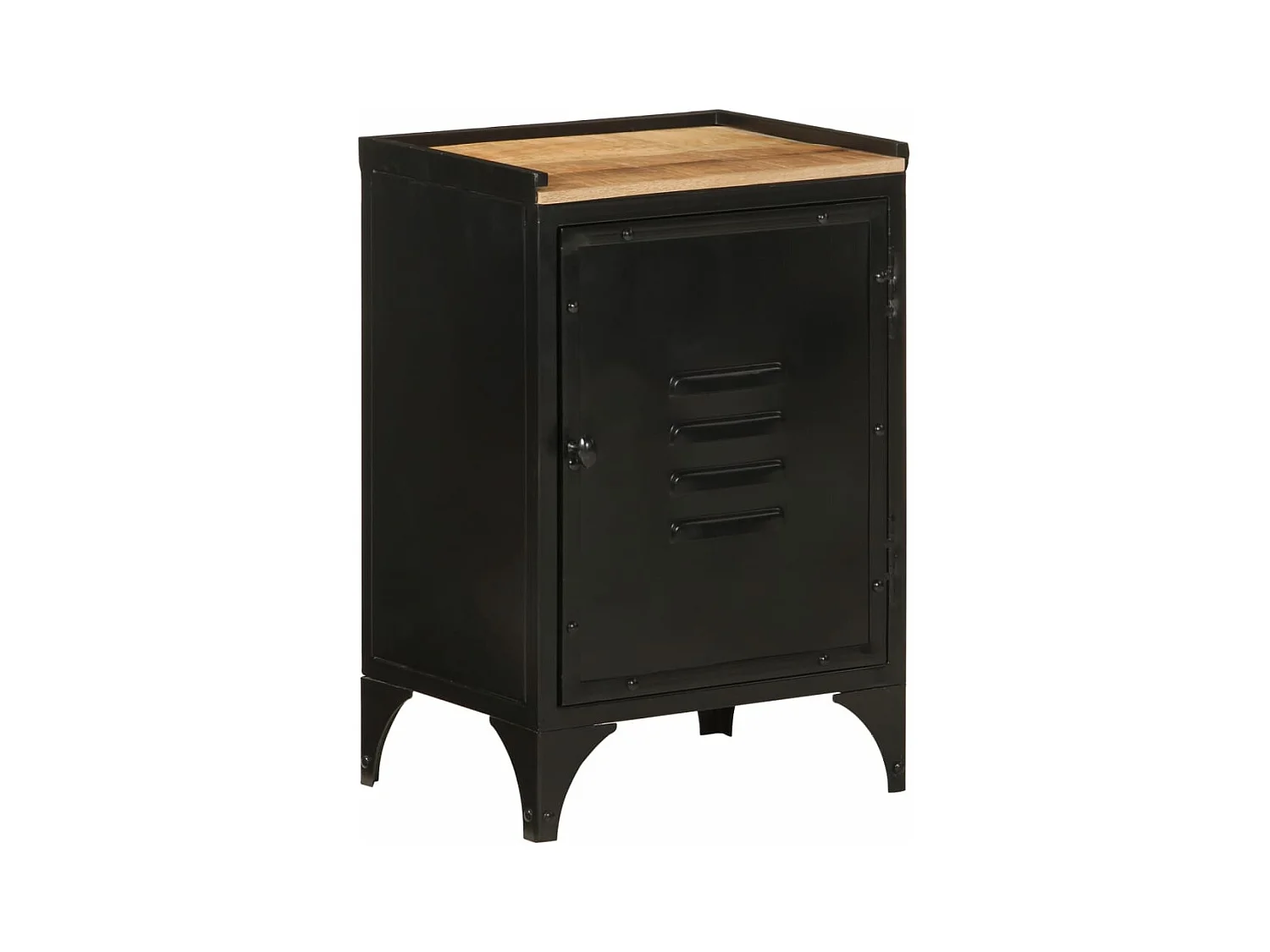 Armoire de salle de bain 40x30x60 cm fer et bois de manguier