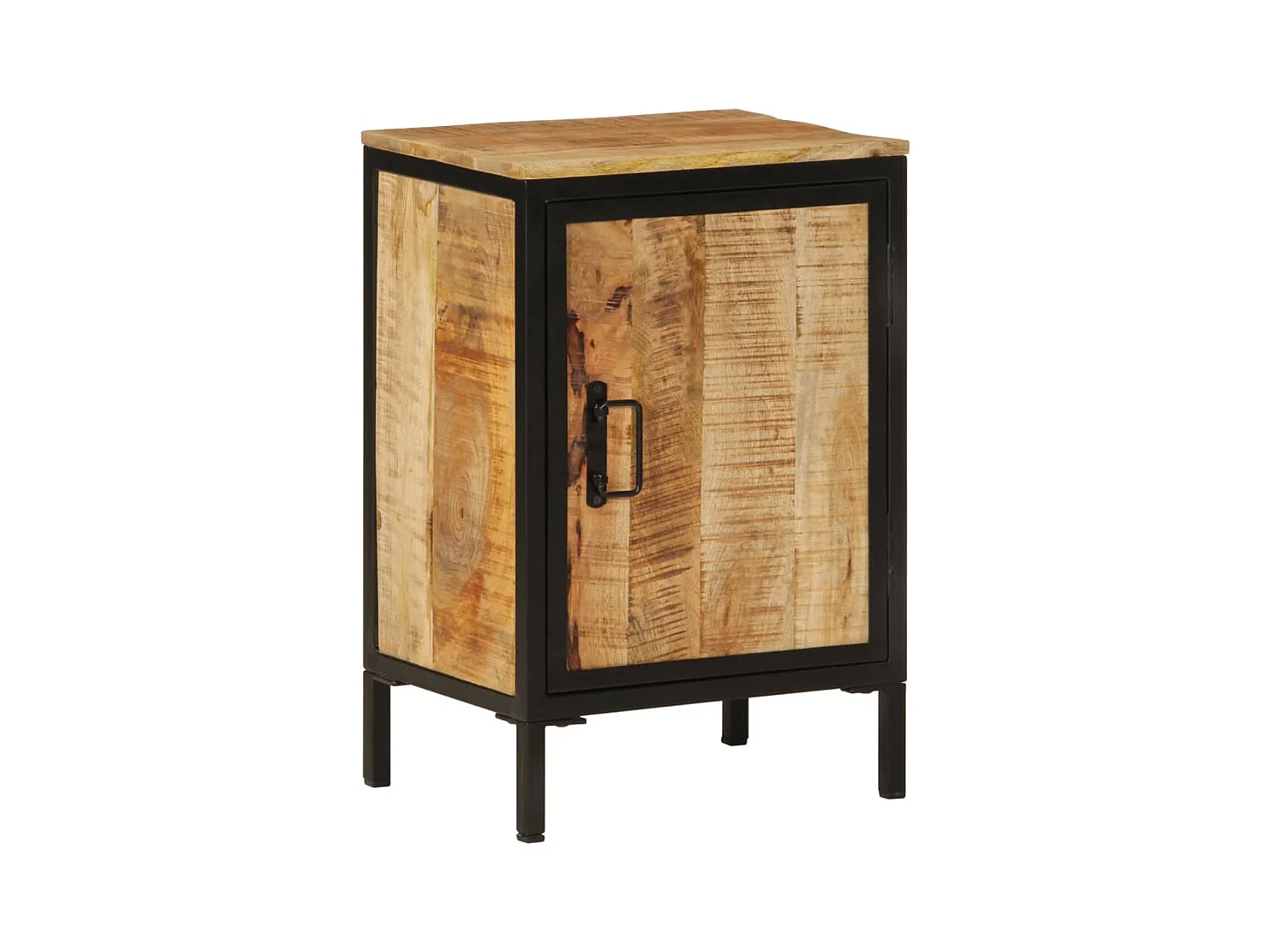 Armoire de salle de bain 40x30x60cm bois massif manguier et fer