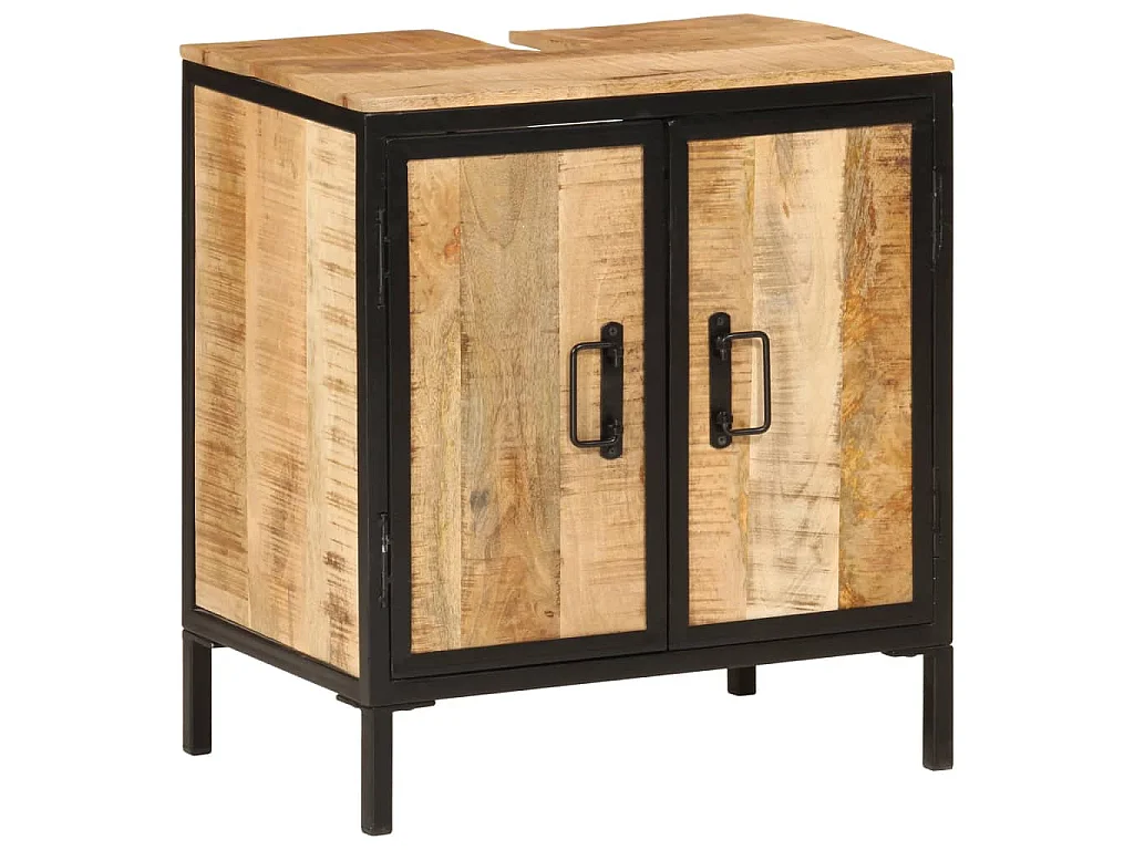 Armário de lavatório para WC 55x35x60 cm mangueira maciça/ferro