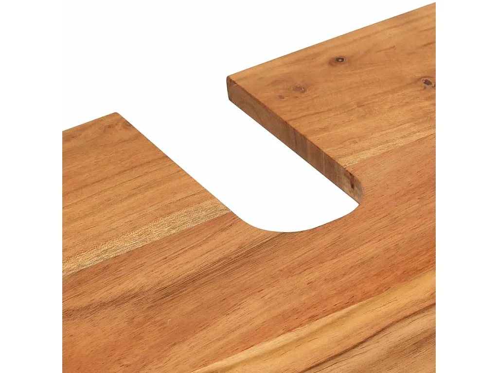 Ensemble d'armoires de salle de bain 2 pcs bois massif d'acacia