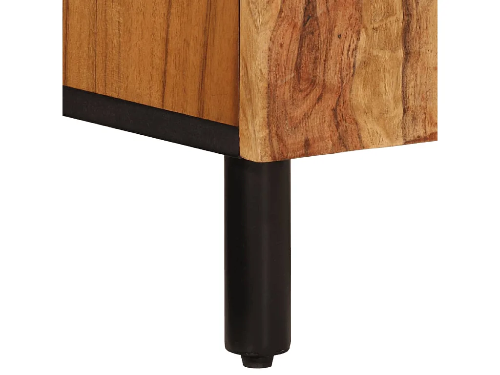 Ensemble d'armoires de salle de bain 2 pcs bois massif d'acacia