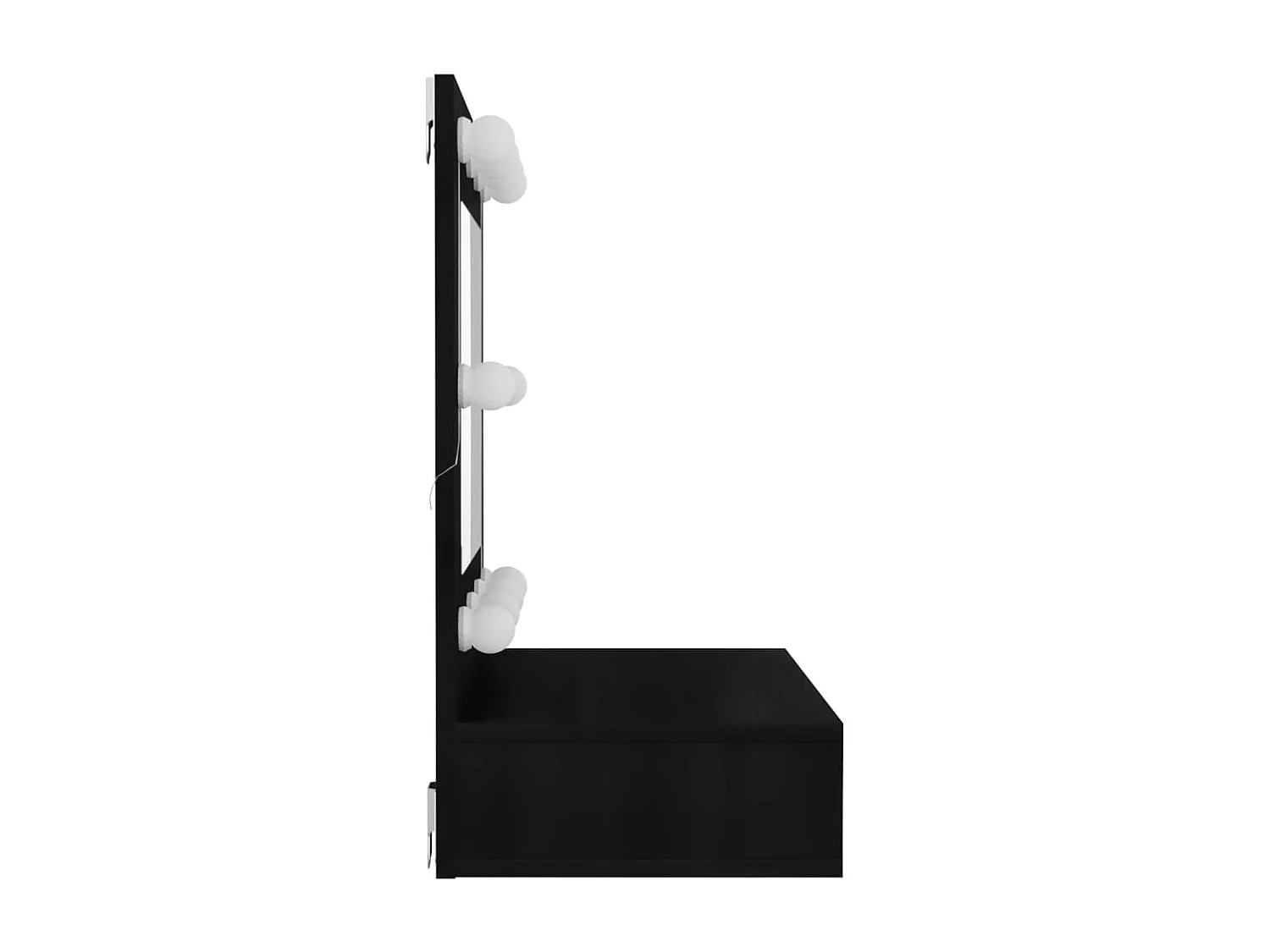 Spiegelkast met LED-verlichting 60x31,5x62 cm zwart