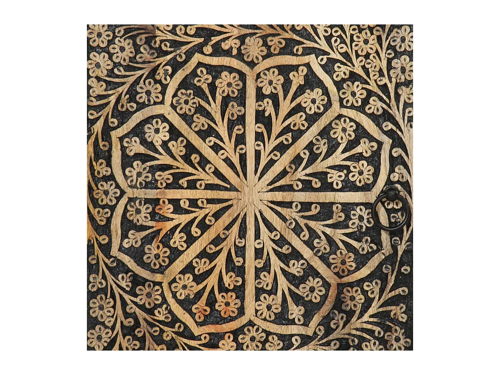 Mueble de baño madera maciza de mango 38x33x160 cm