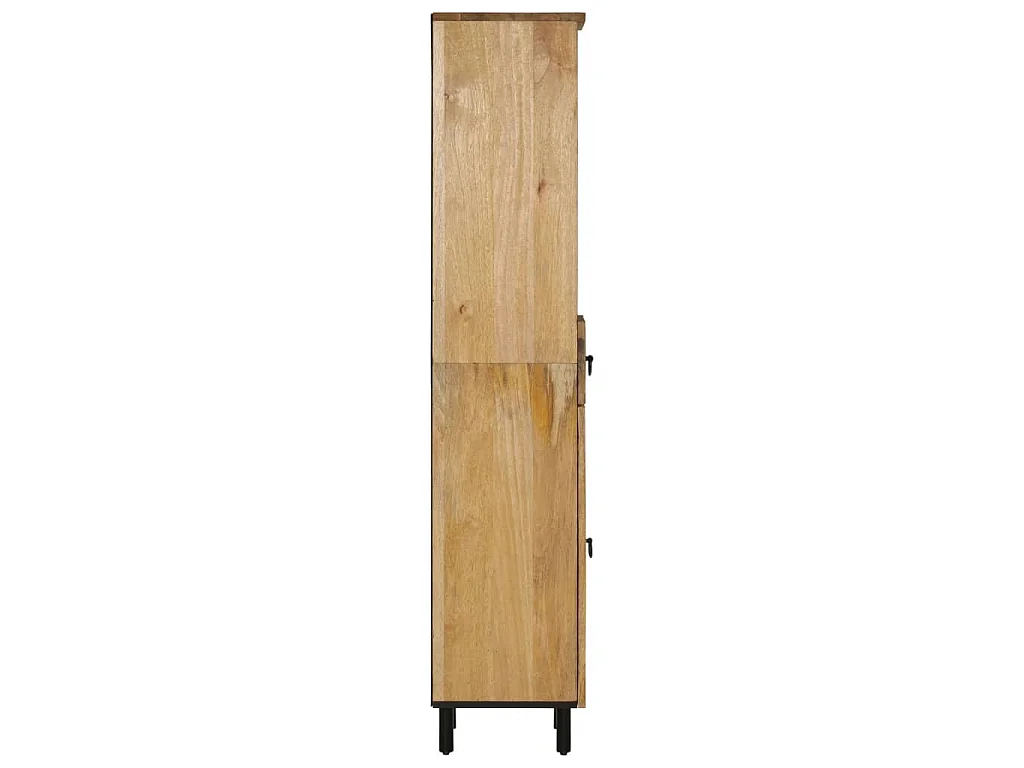 Armoire de salle de bain 38x33x160 cm bois massif de manguier