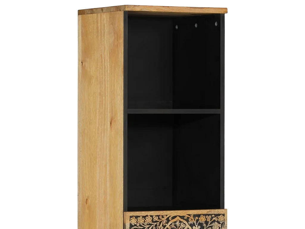 Armoire de salle de bain 38x33x160 cm bois massif de manguier