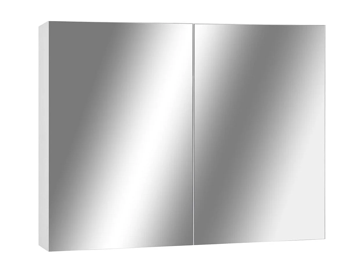 Armoire à miroir de salle de bain blanc 80x15x60 cm MDF