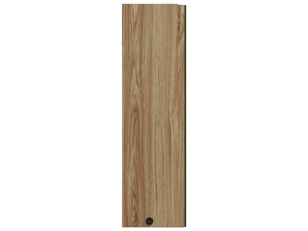 Armoire de salle de bain à miroir avec LED chêne 60x13x52 cm