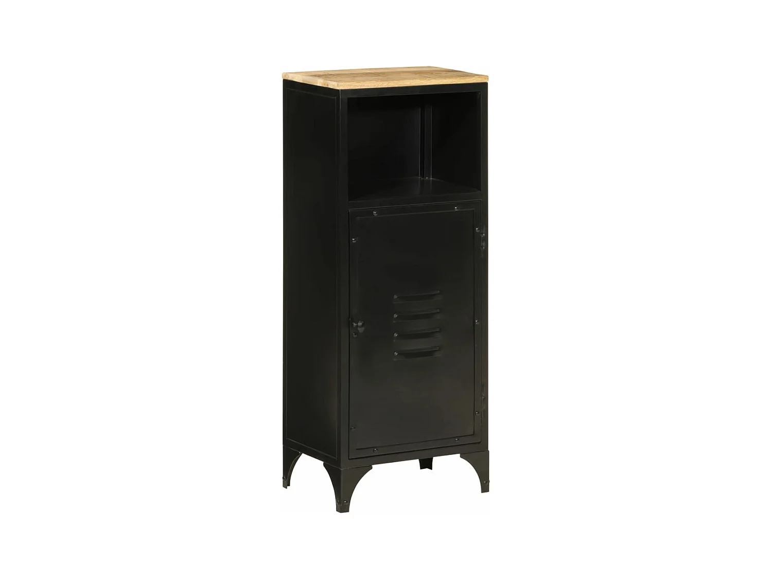 Armoire de salle de bain 40x27x90 cm fer et bois de manguier