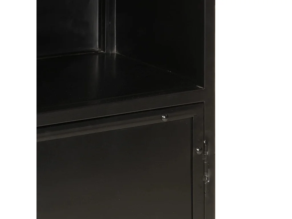 Armoire de salle de bain 40x27x90 cm fer et bois de manguier