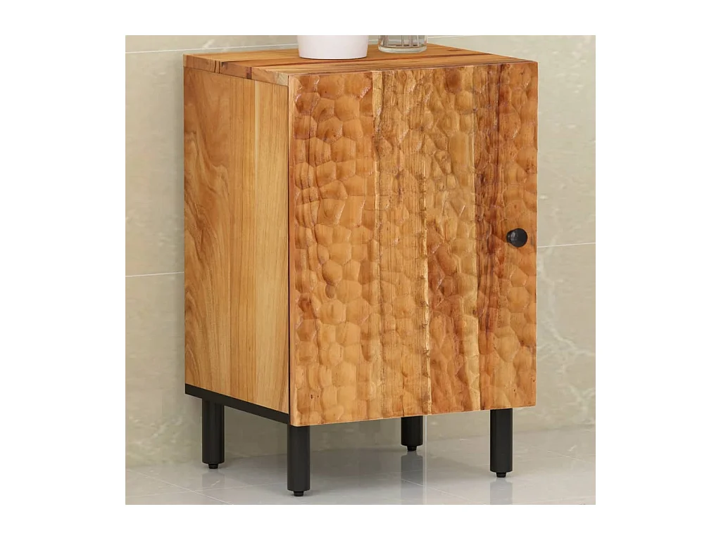 Badschrank 38x33x58 cm Massivholz Akazie