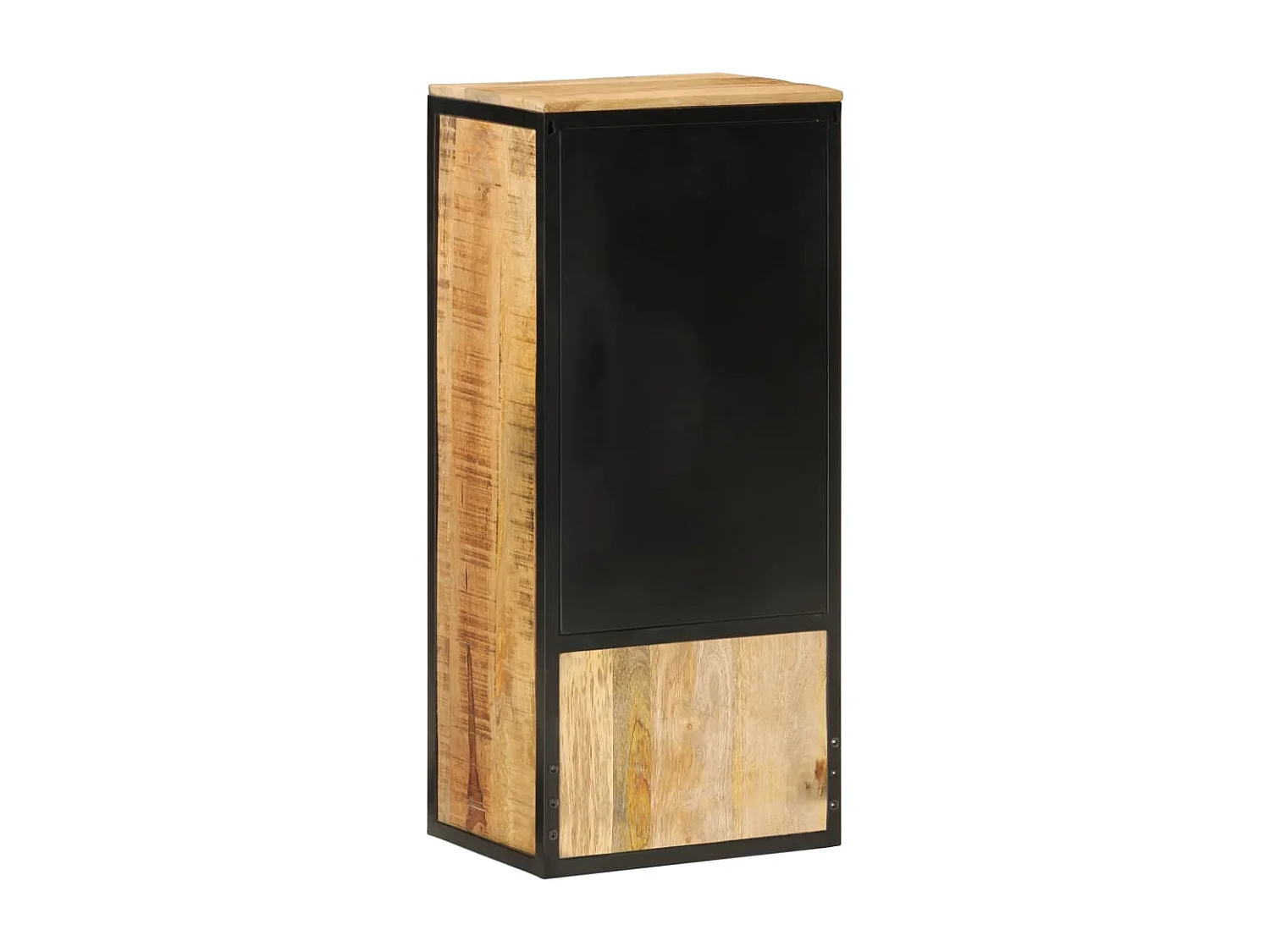 Armoire de salle de bain 40x27x90cm bois massif manguier et fer